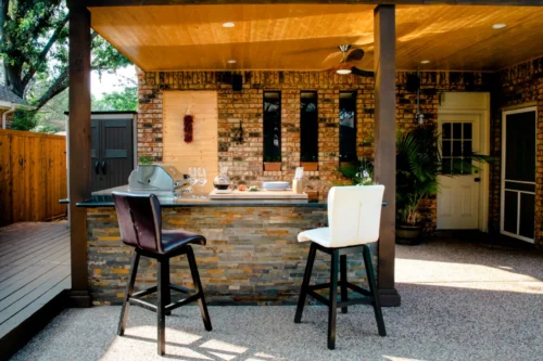Outdoor kitchen lighting in Charlotte