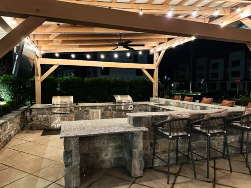 Bistro and string lighting charlotte