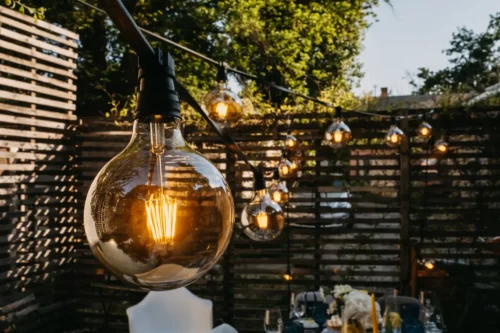 Bistro and string lighting charlotte