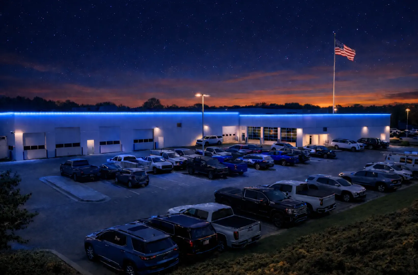 Commercial LED Lighting Installation at Gastonia Chevrolet Buick GMC