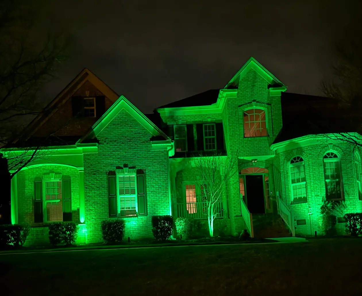 Versatile Color-Changing Landscape and Permanent Holiday Lighting in Charlotte