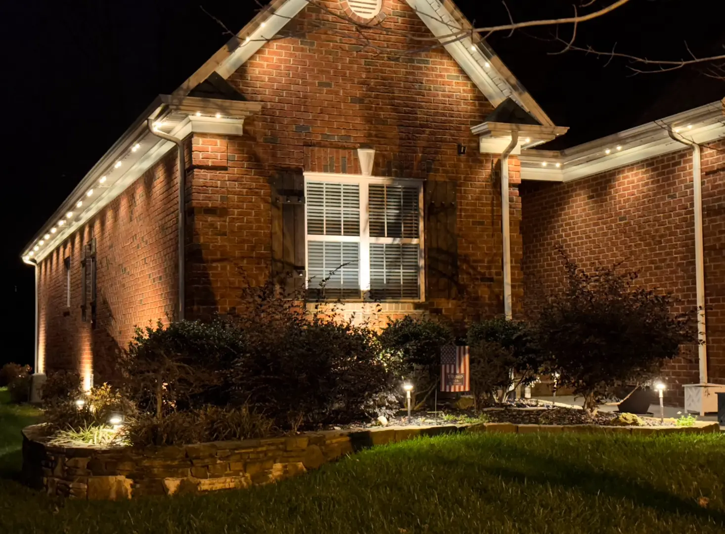 Custom Roofline and Landscape Lighting Installation in Cramerton, NC