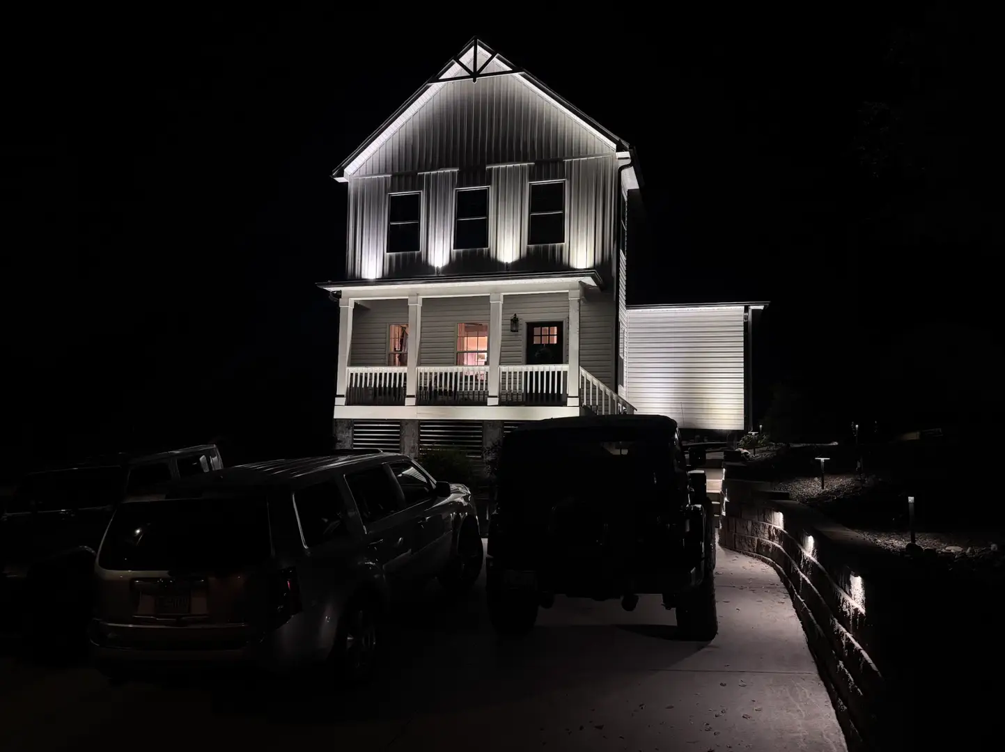 Stunning Landscape, Hardscape, and Roofline Lighting in Lincolnton, NC