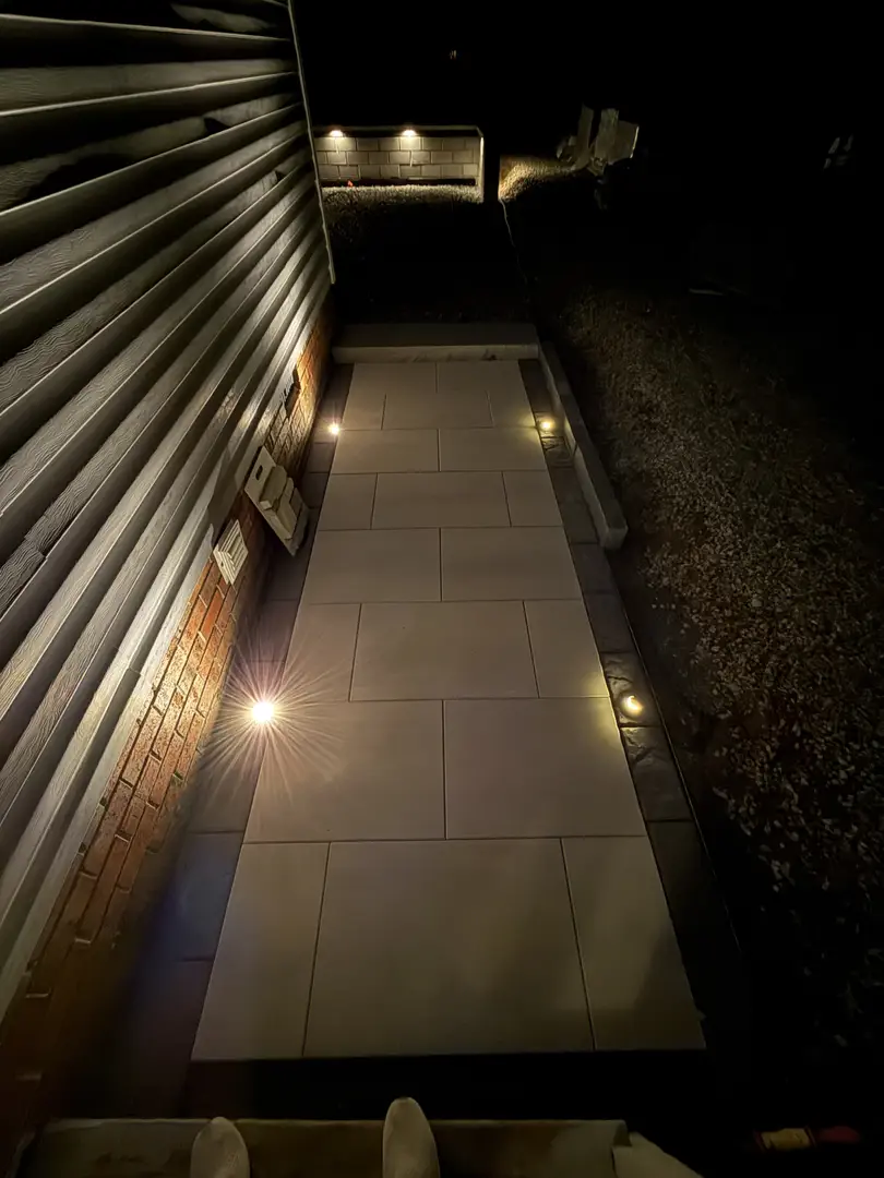 Elegant Pathway and Concrete In-Grade Lighting in Weddington, NC