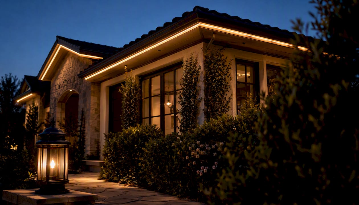Permanent Roofline Lighting Types: A Homeowner's Guide