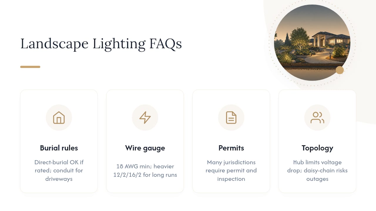 Hiding Landscape Lighting Wires: A Homeowner's Code Guide Frequently Asked Questions — overview diagram