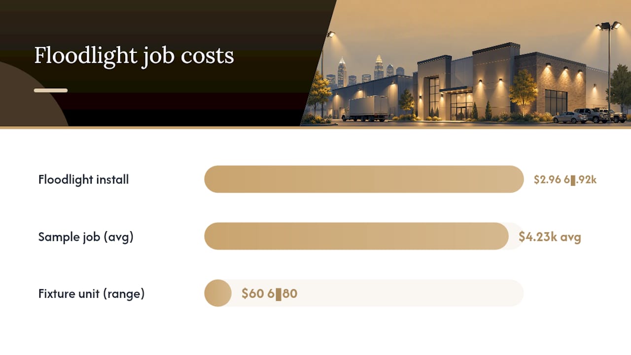 Budget From $3,000: Charlotte Commercial Exterior Lighting Quotes Commercial floodlight installation cost range