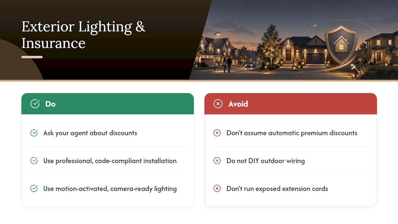 Could Exterior Lighting Affect Your Homeowners Insurance? — overview diagram