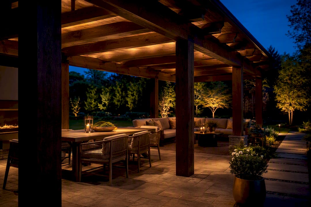 10 Pergola Lighting Ideas Homeowners Can Copy Without a Ladder