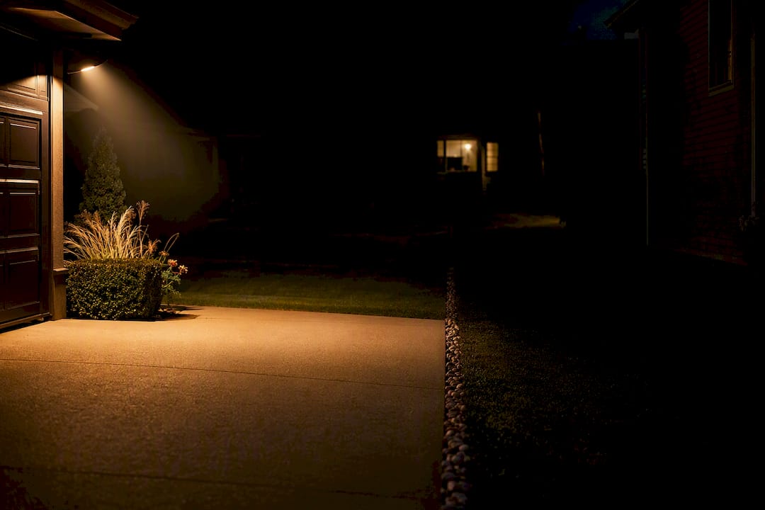 Shielded light contained within property line
