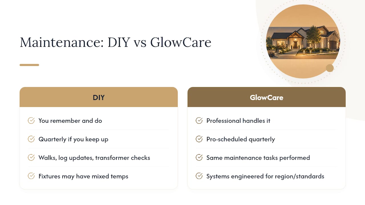 Let Forever Glow Lighting Handle the Maintenance Calendar — overview diagram
