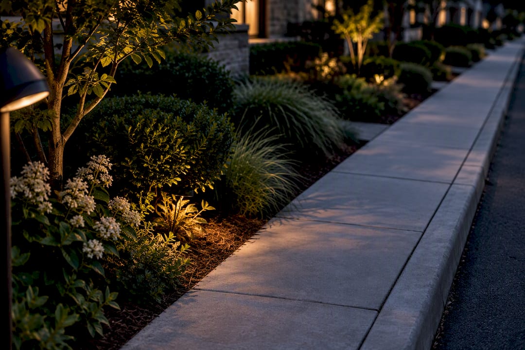 Avoid Permit Delays for Charlotte Outdoor Lighting: UDO Article 16 Lighting beside a private sidewalk boundary
