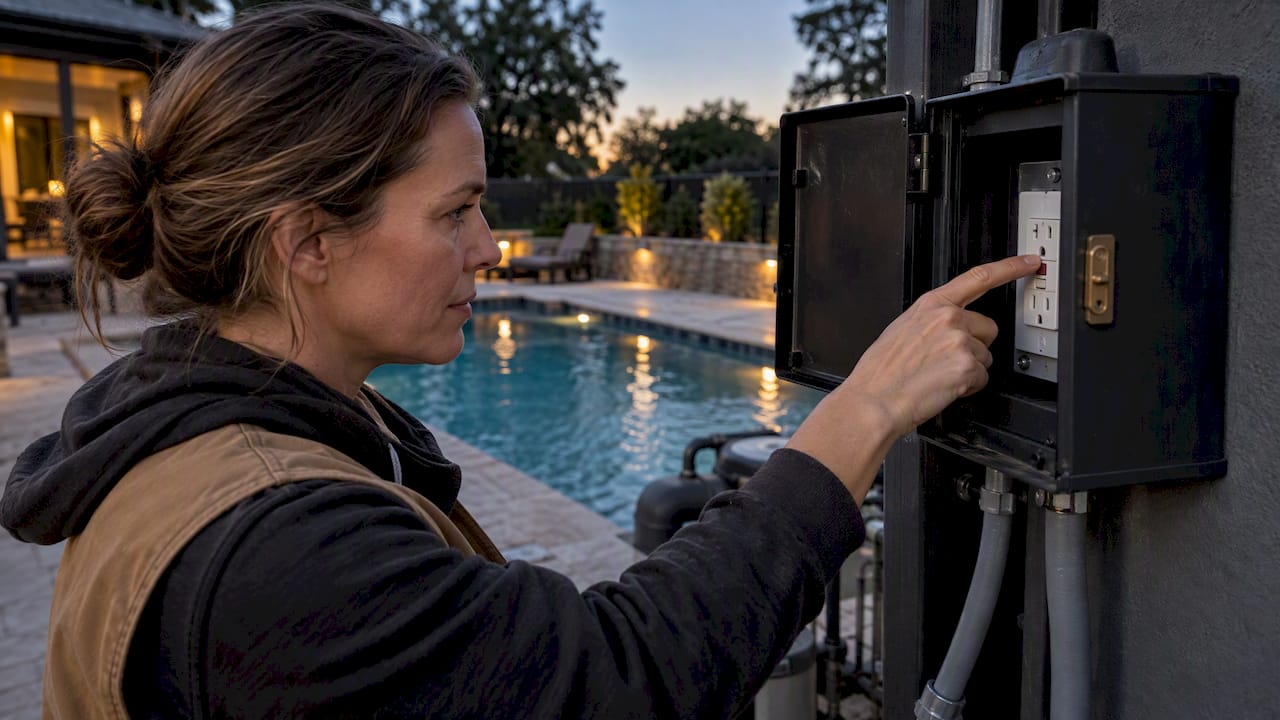 Test GFCIs Monthly: NEC Backed Pool Area Lighting Safety for Homeowners