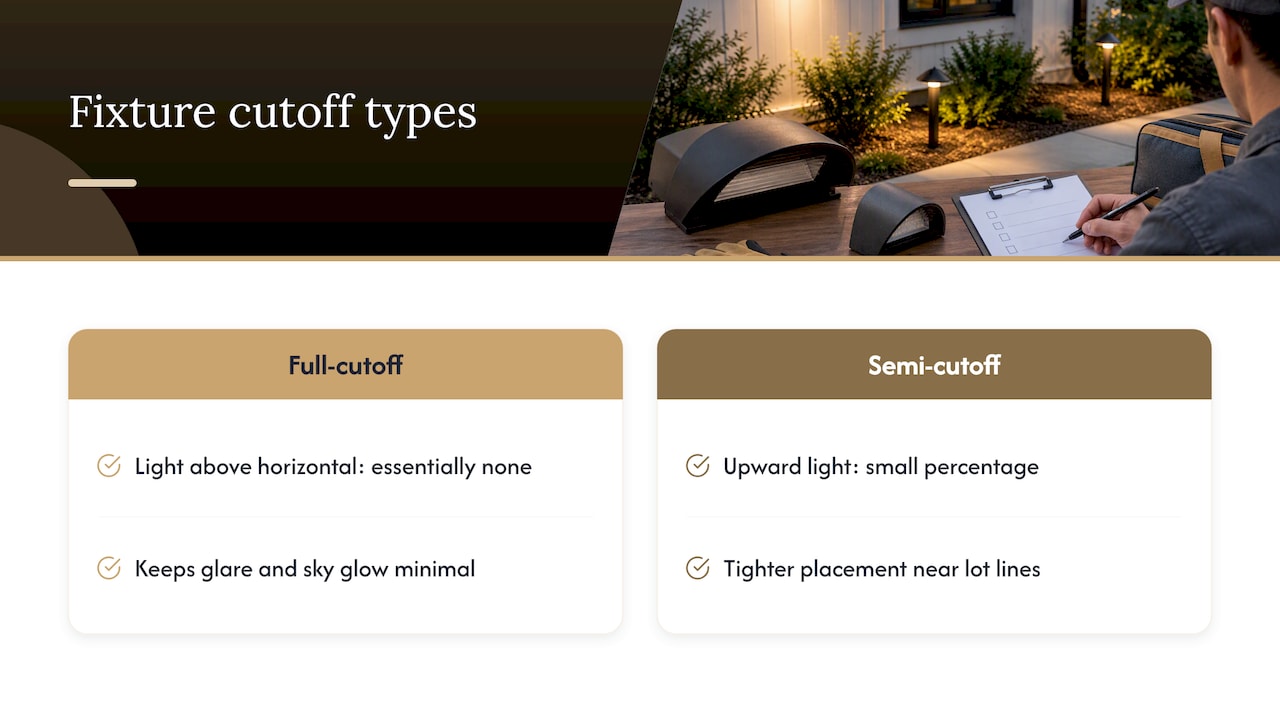 What Counts as Exterior Lighting Under Charlotte's UDO — overview diagram