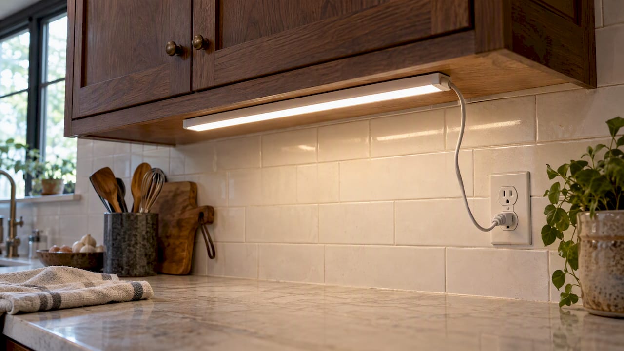 Under Cabinet Wiring Options: Plug-In, Hardwired and Low-Voltage