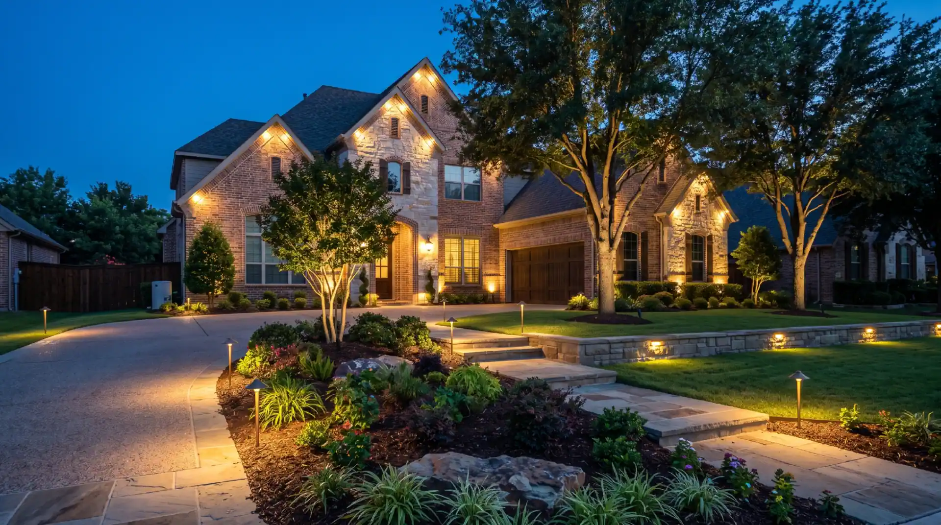 What is the average cost of outdoor lighting?